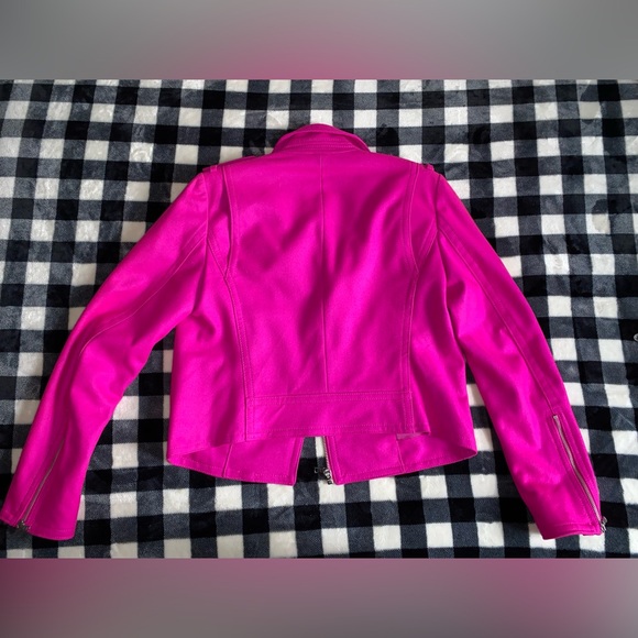 GAP Fuchsia Wool-Blend Moto Jacket - Picture 9 of 9